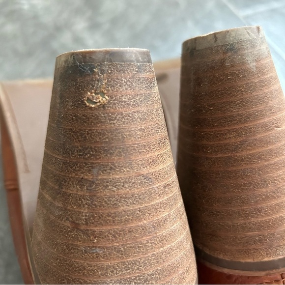 Lucky Brand Nycott Leather Bootie Stacked Heel Size 10M(42) Brown Fall Boho - Picture 12 of 16